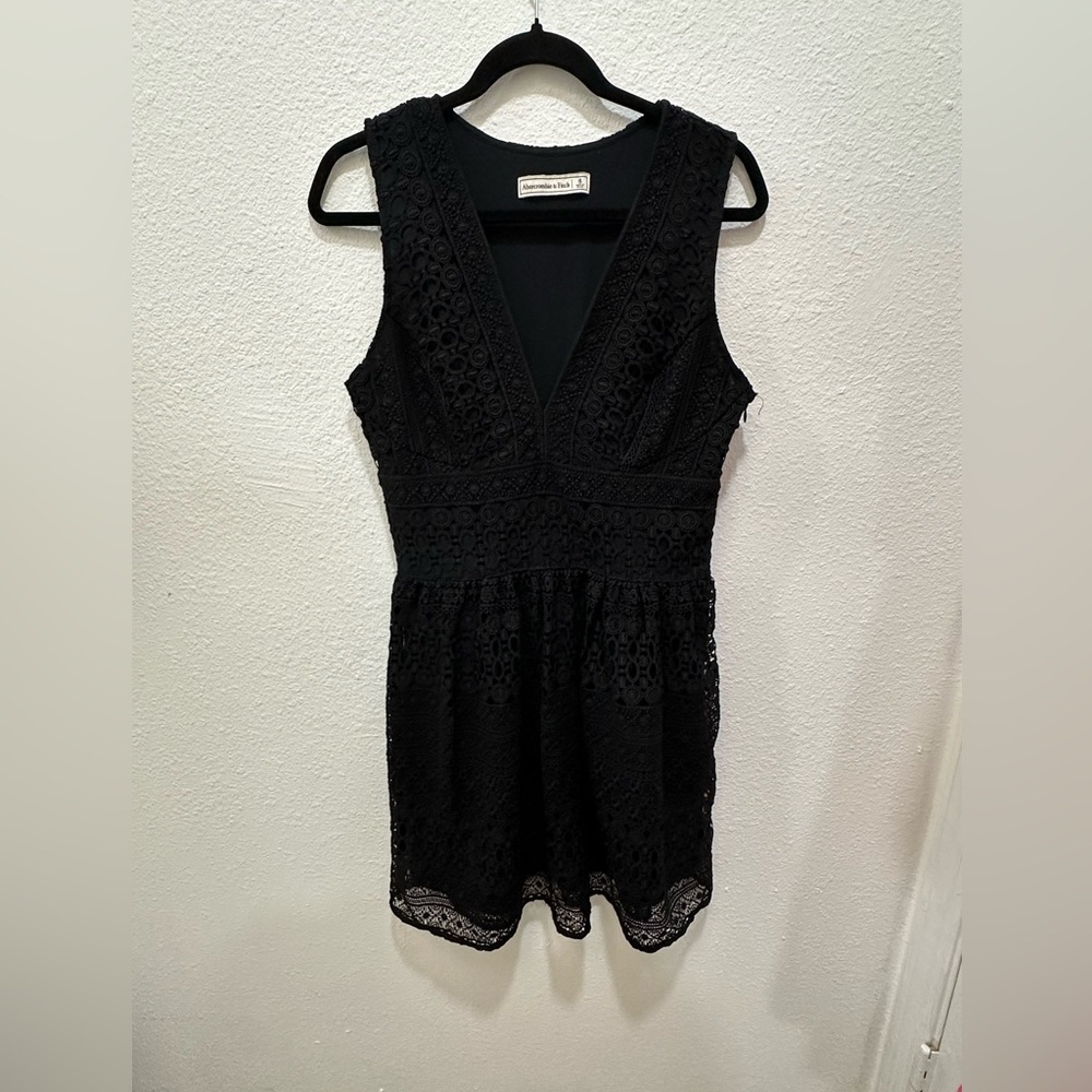 Abercrombie & Fitch Black Lace Mini Dress